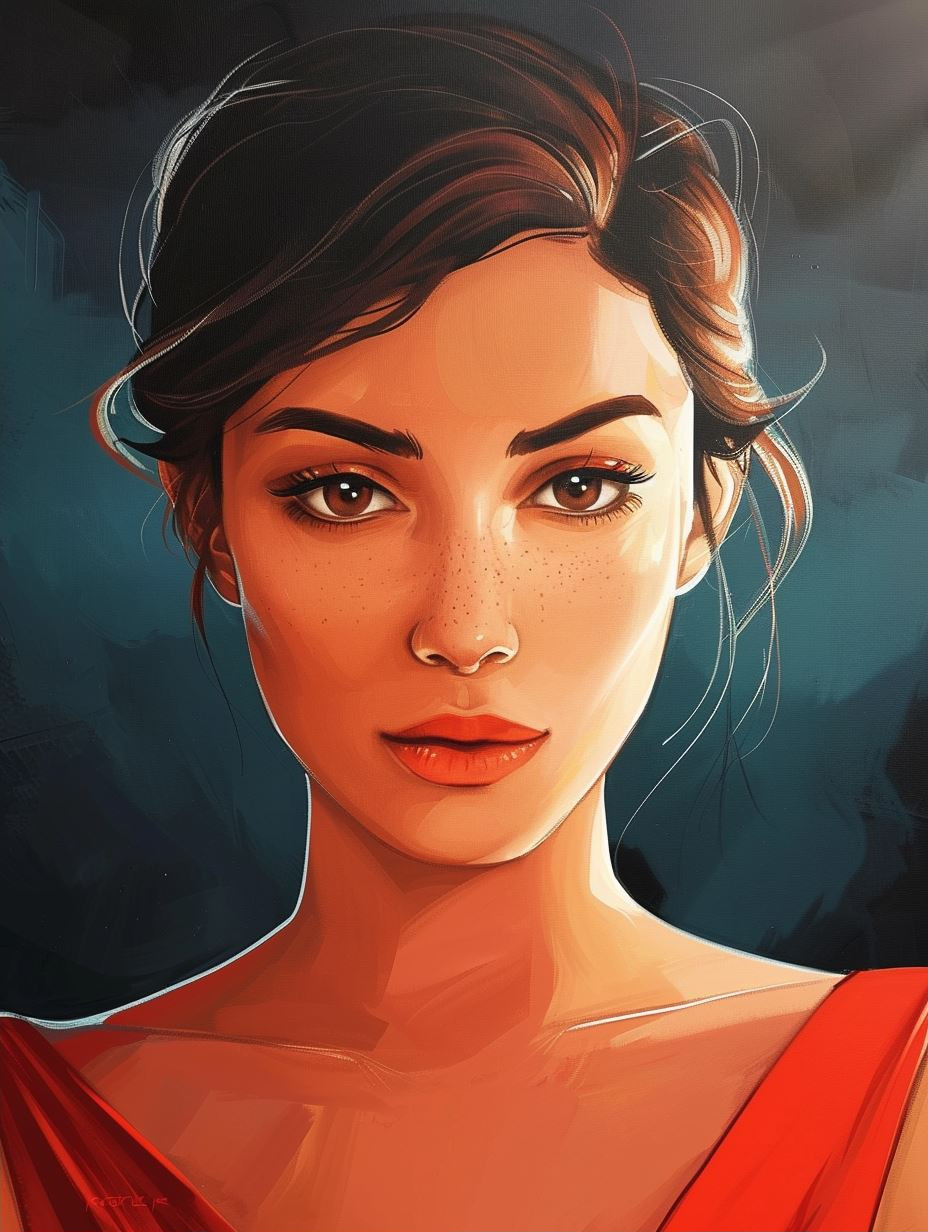 Vibrant Digital Portraiture Study - Image 2