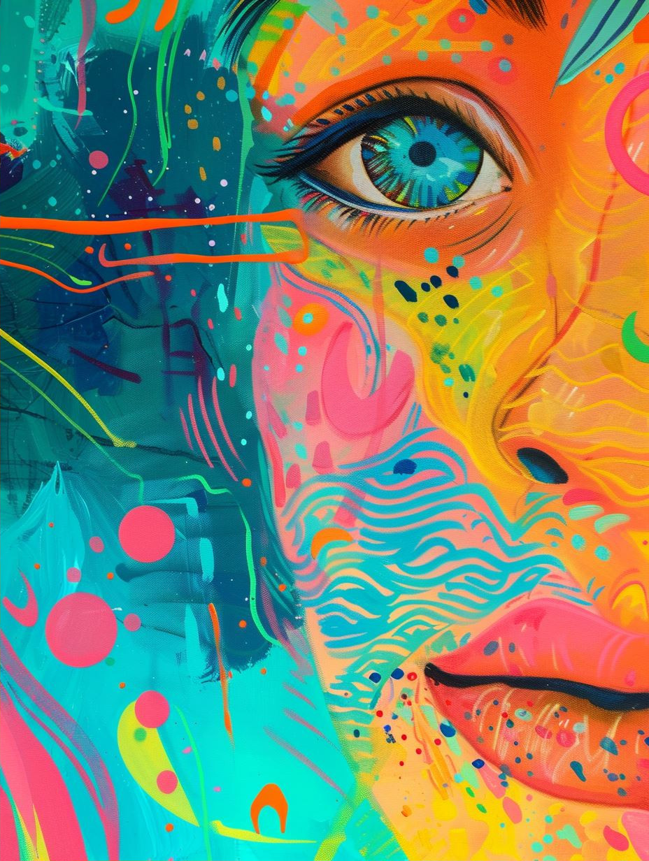 Chromatic Visions: A Kaleidoscope of Faces - Image 2