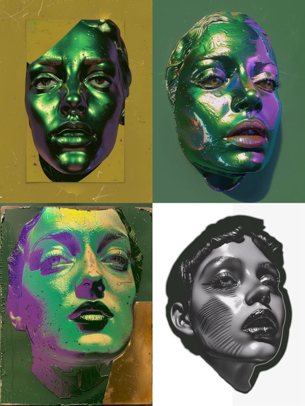 Iridescent Neon Portrait Studies