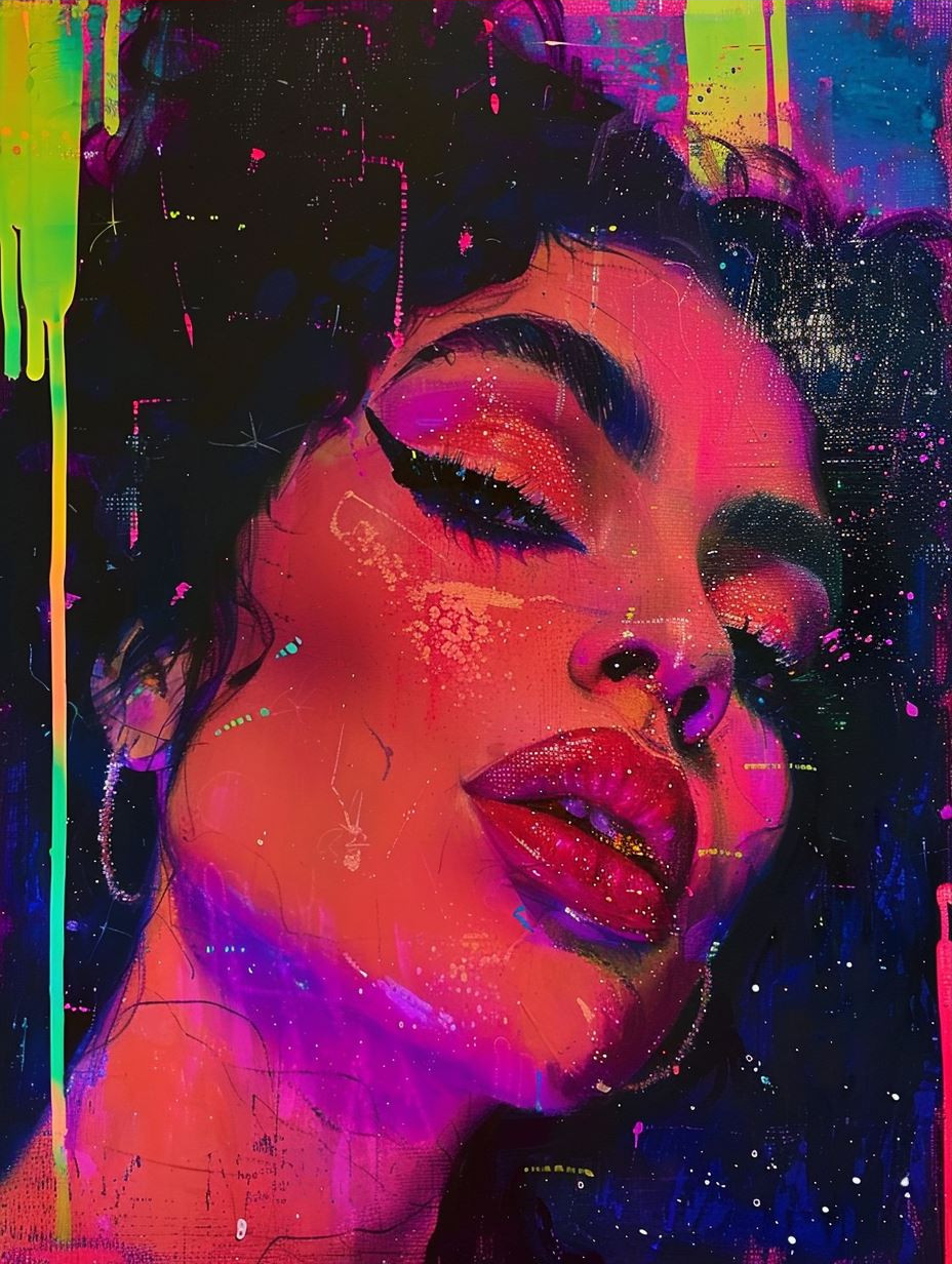 Neon Prism Cyber Portrait - Image 3