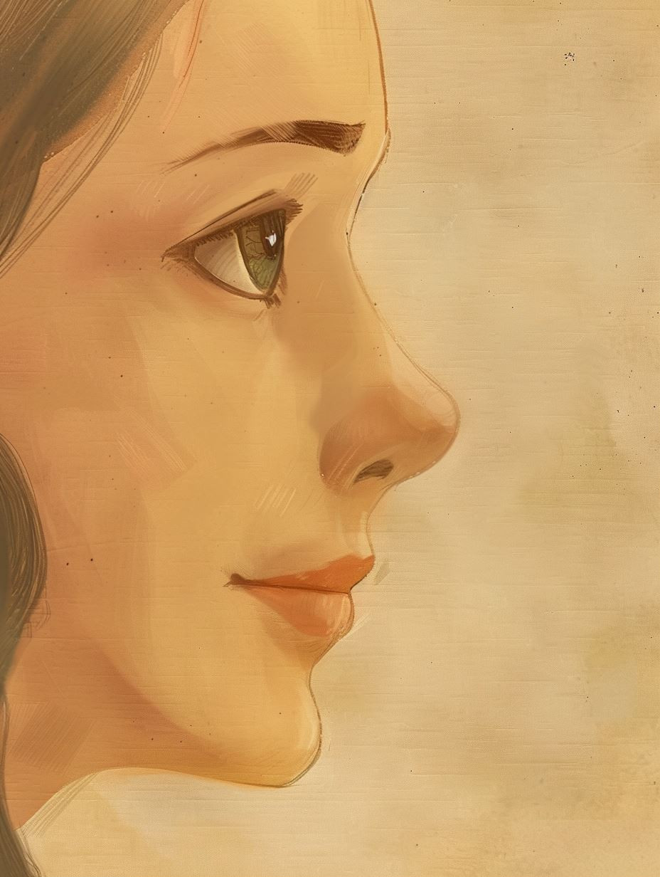 Golden Gaze: A Study of Feminine Portraits - Image 1