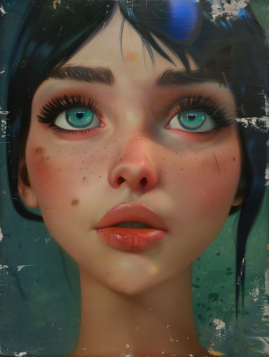 Ethereal Digital Portraits of Blue-Eyed Women - Image 1