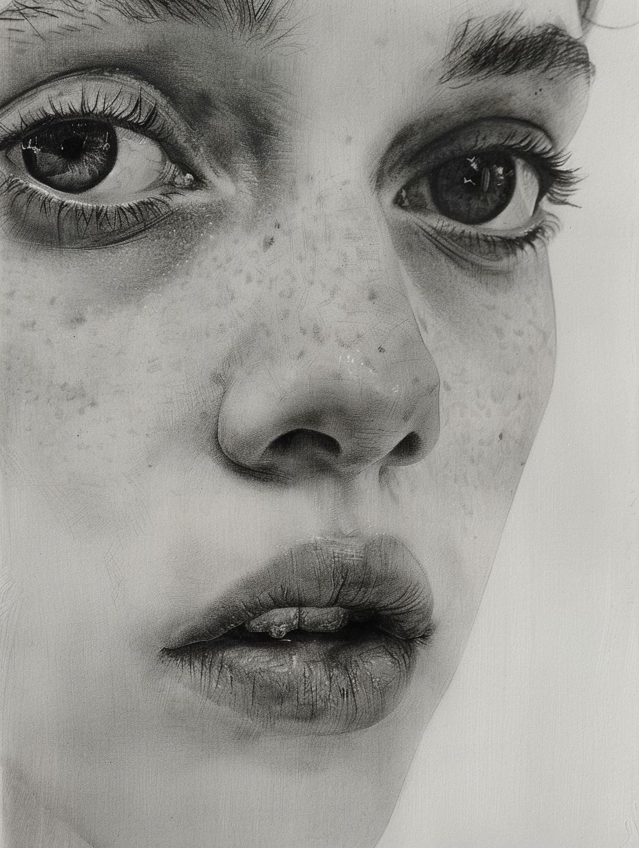 Hyper-Realistic Charcoal Portrait Study