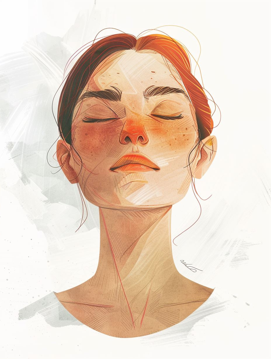 Fragmented Warmth Digital Portrait - Image 2