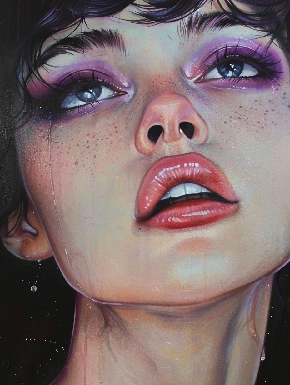 Ethereal Gaze Neon Portraits - Image 2
