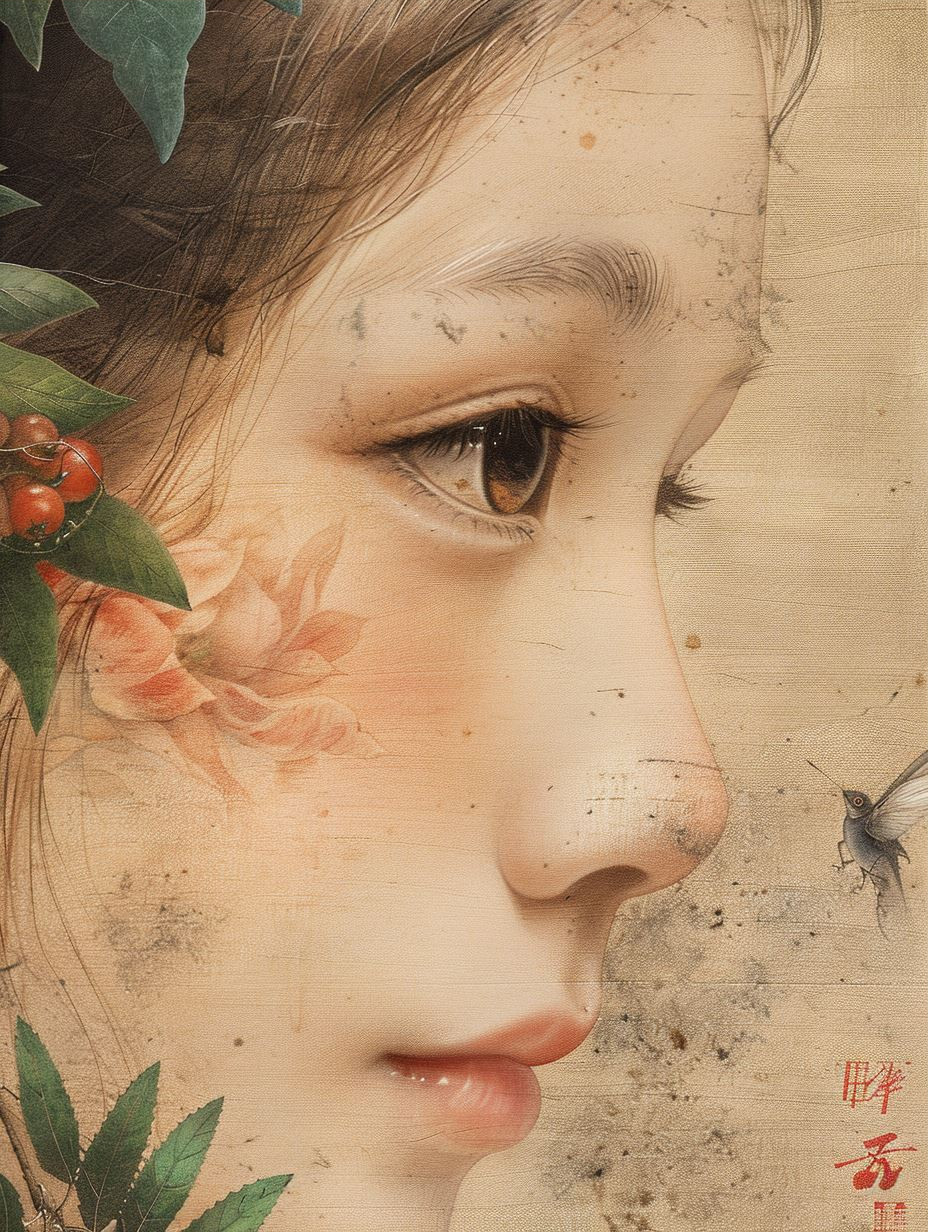 Ethereal Asian Ink Portraits - Image 3