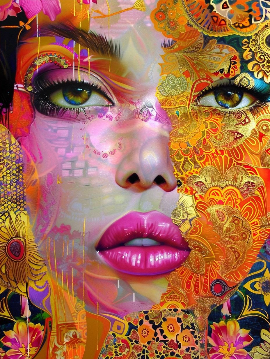 Psychedelic Neon Portrait Fusion - Image 4