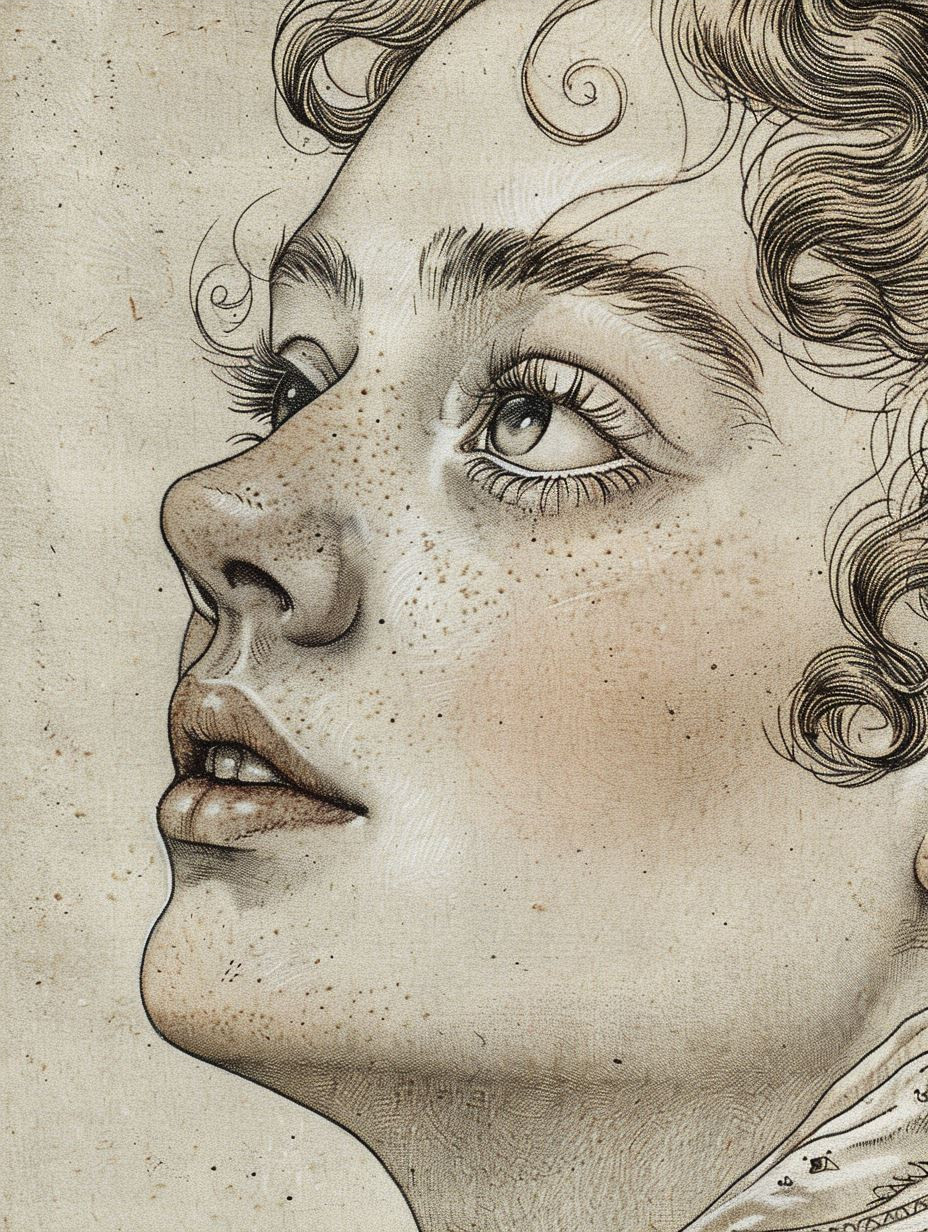 Ethereal Ink Stippled Portrait - Image 4