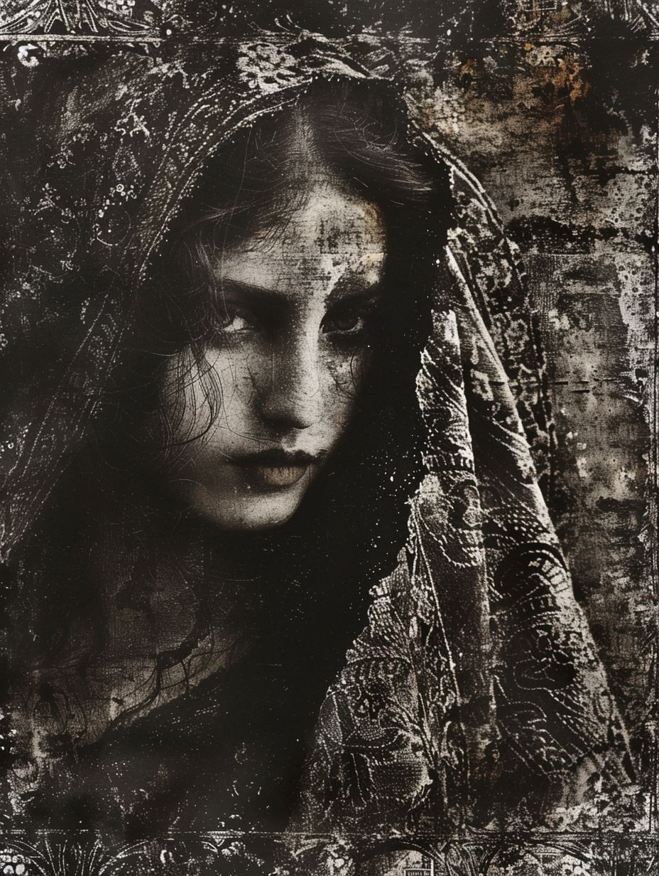 Haunting Gothic Lace Portrait