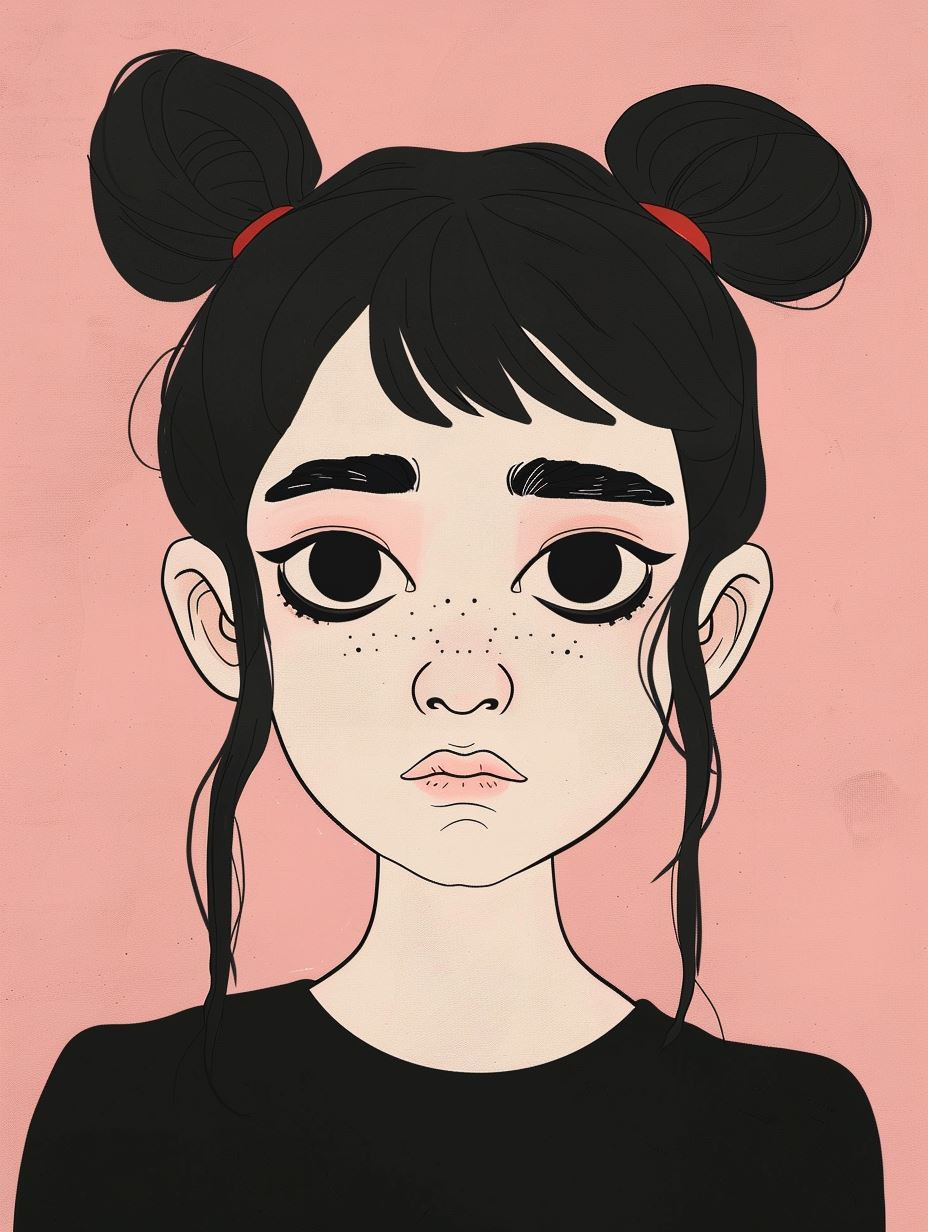 Emotional Portraits in Flat Art - Image 1