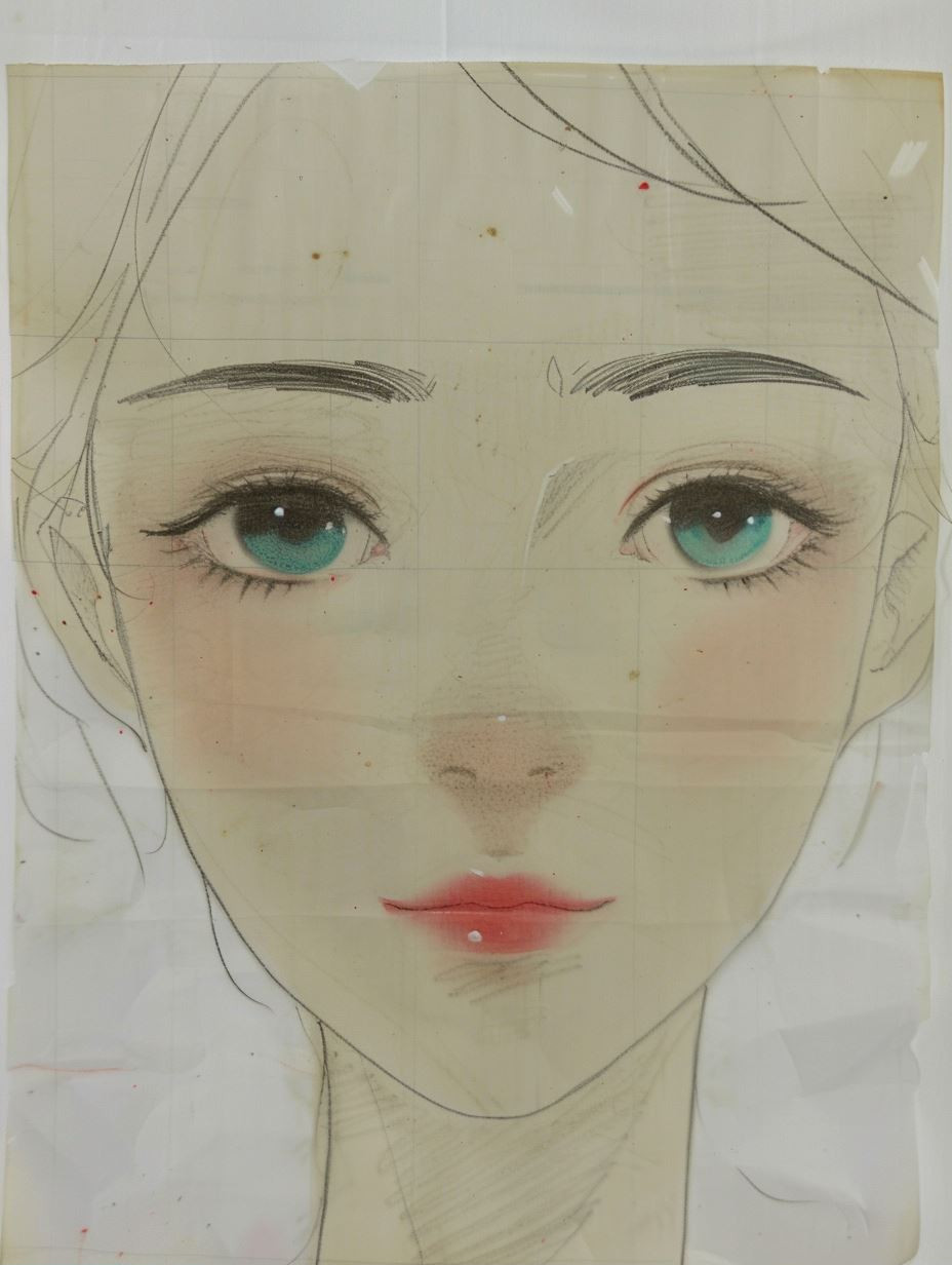 Ethereal Sketch of Youthful Innocence - Image 1