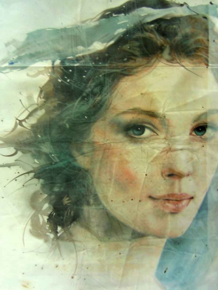 Ethereal Gazes in Blue and Gold - Image 4