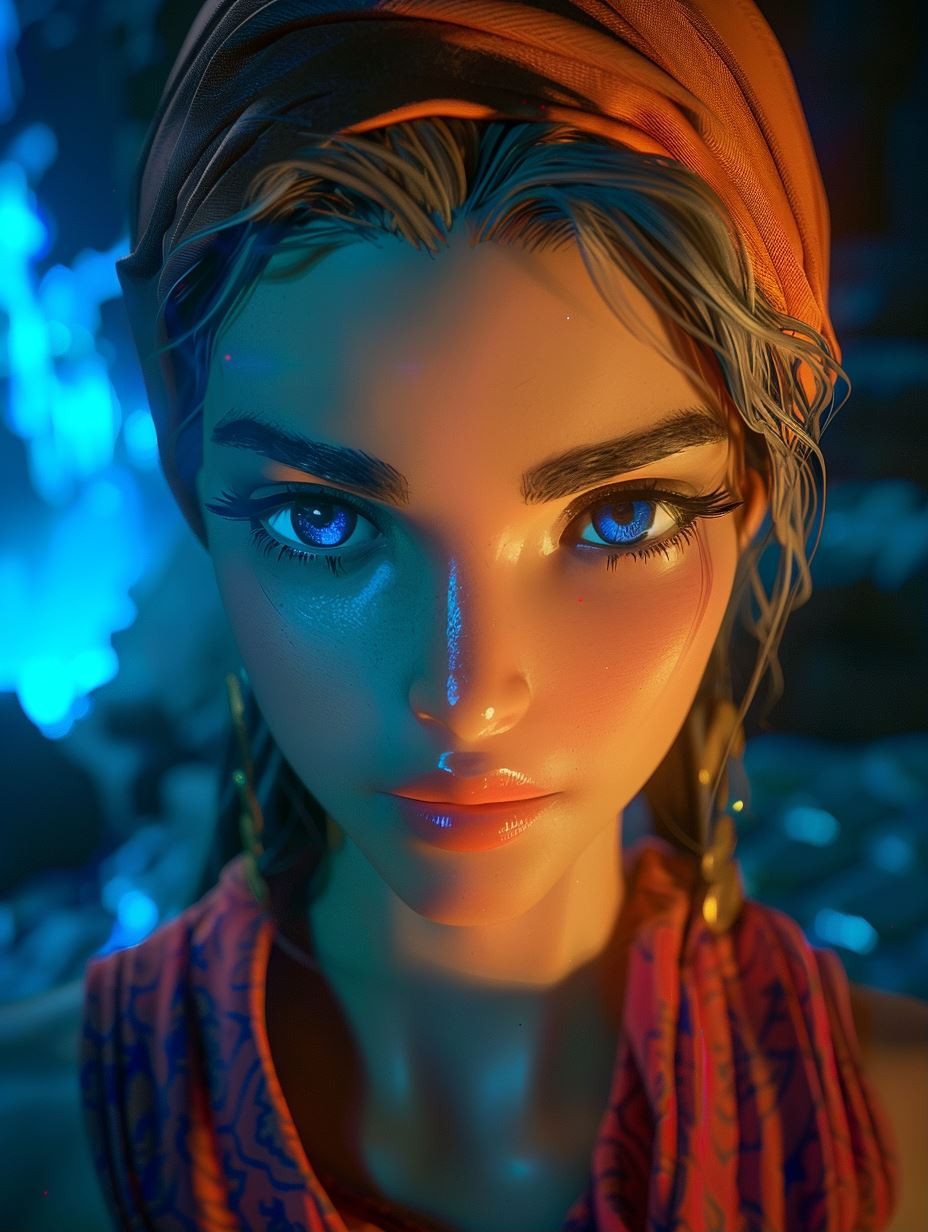 Neon Glow Desert Nomad - Image 1