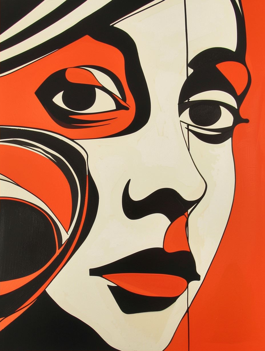 Fragmented Visions in Red and Black - Image 2
