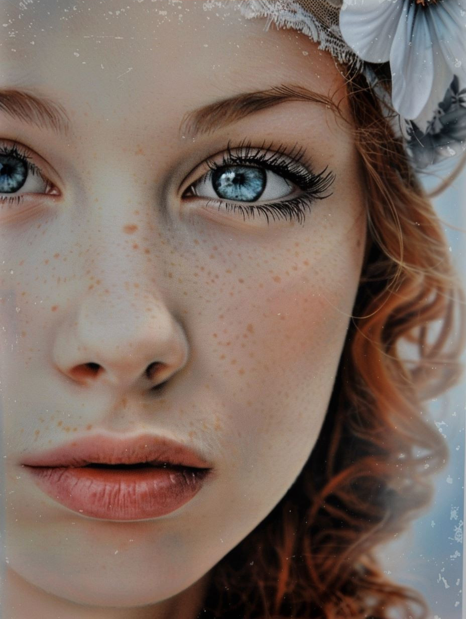 Ethereal Gaze in Soft Mist - Image 3