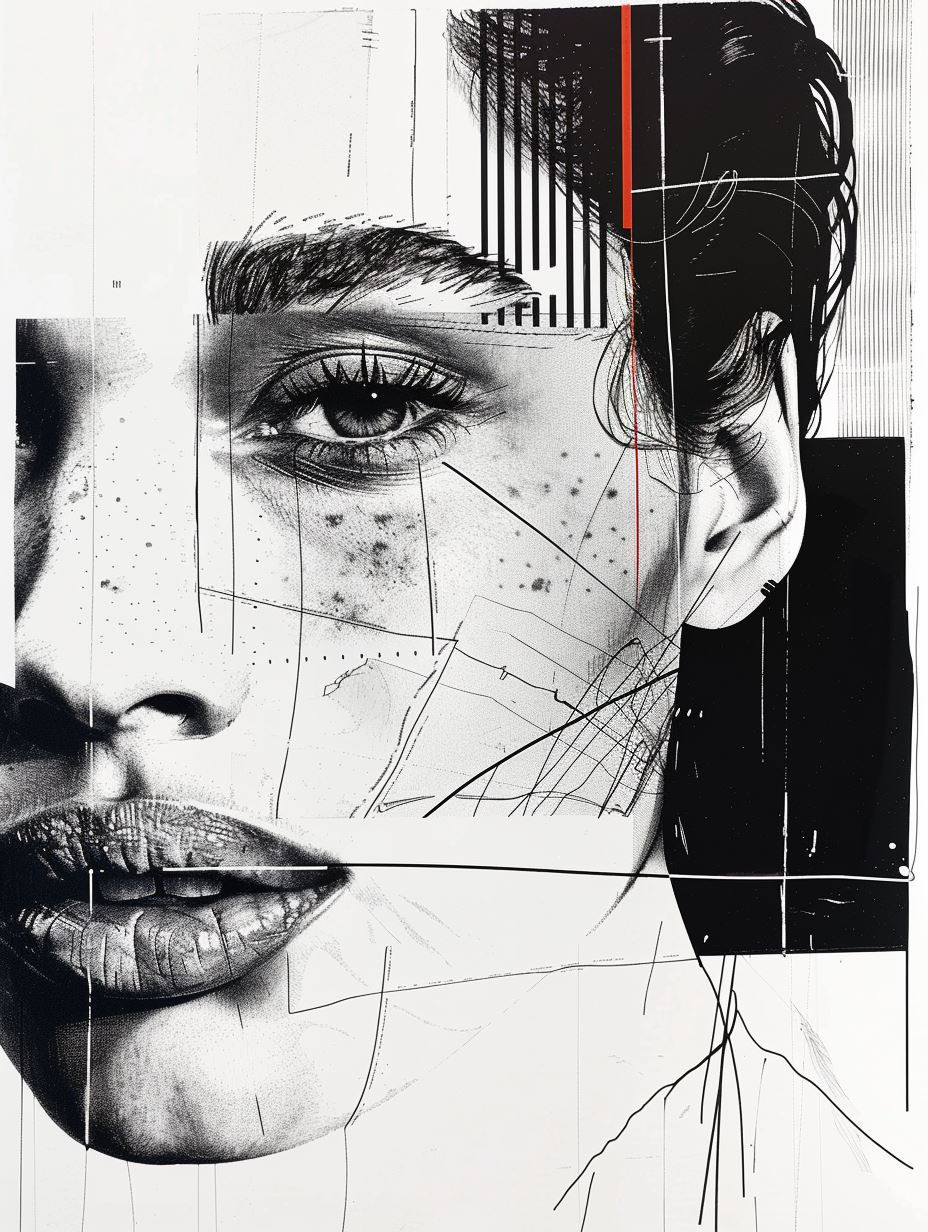 Fragmented Portraits in Monochrome - Image 3