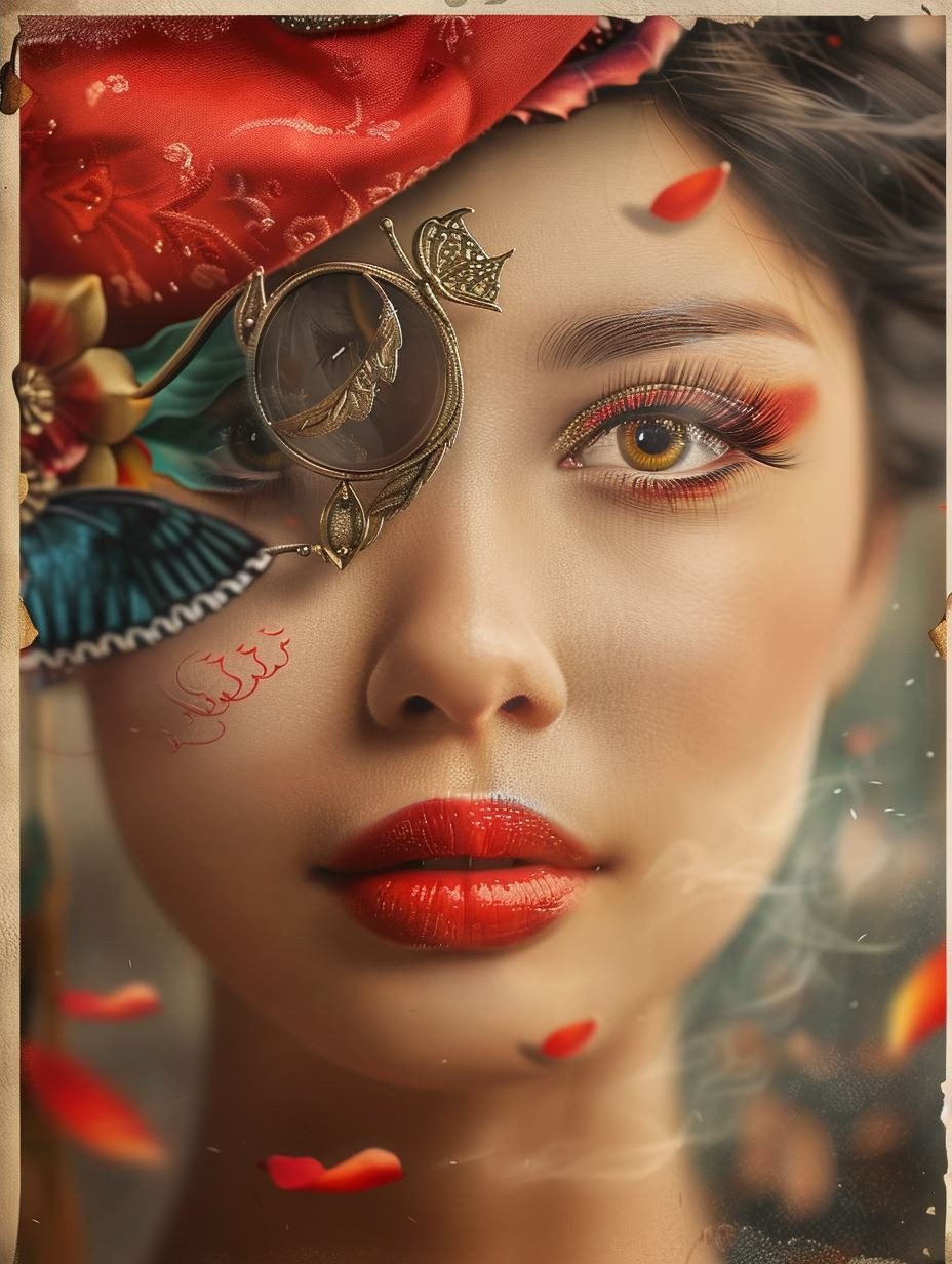 Ethereal Portraits of Crimson Elegance - Image 4