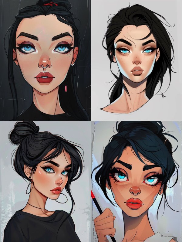 Modern Stylized Digital Portraiture
