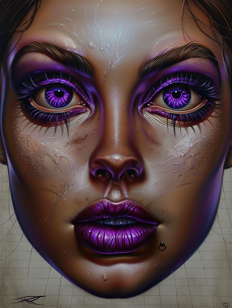 Ethereal Violet Cosmic Portraits - Image 4