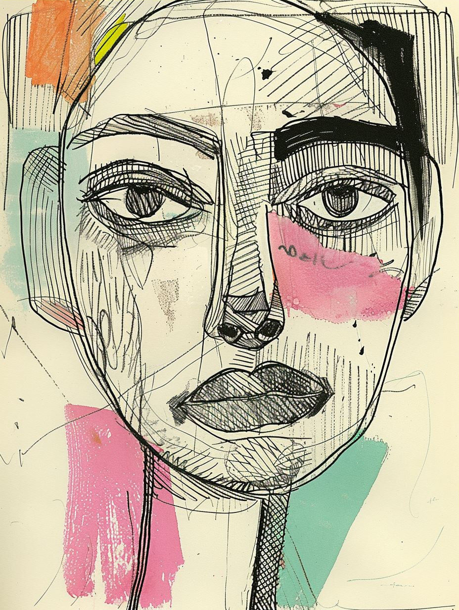 Fragmented Faces: A Study in Line - Image 3