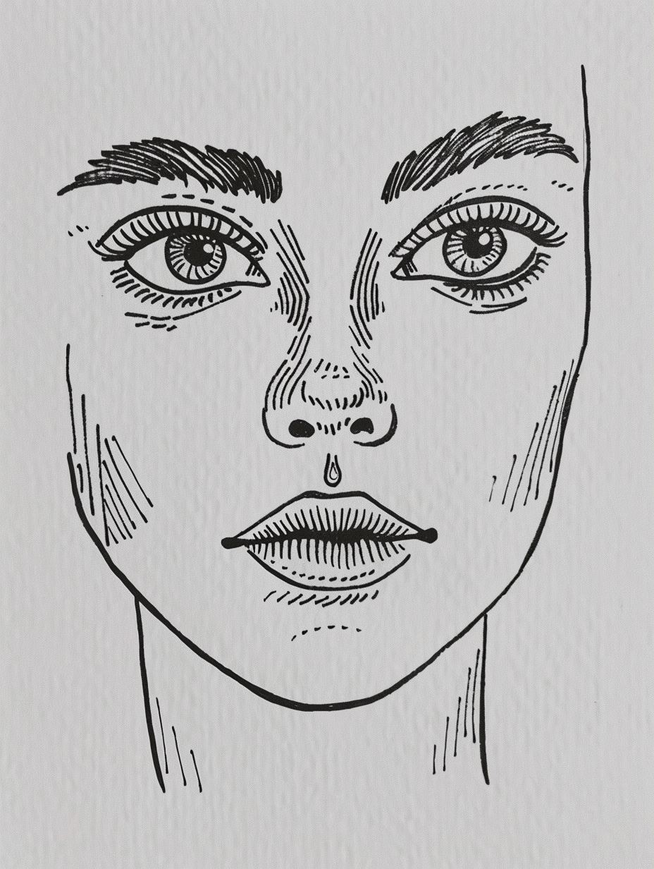 Line Art Portraits of Freckled Faces - Image 3