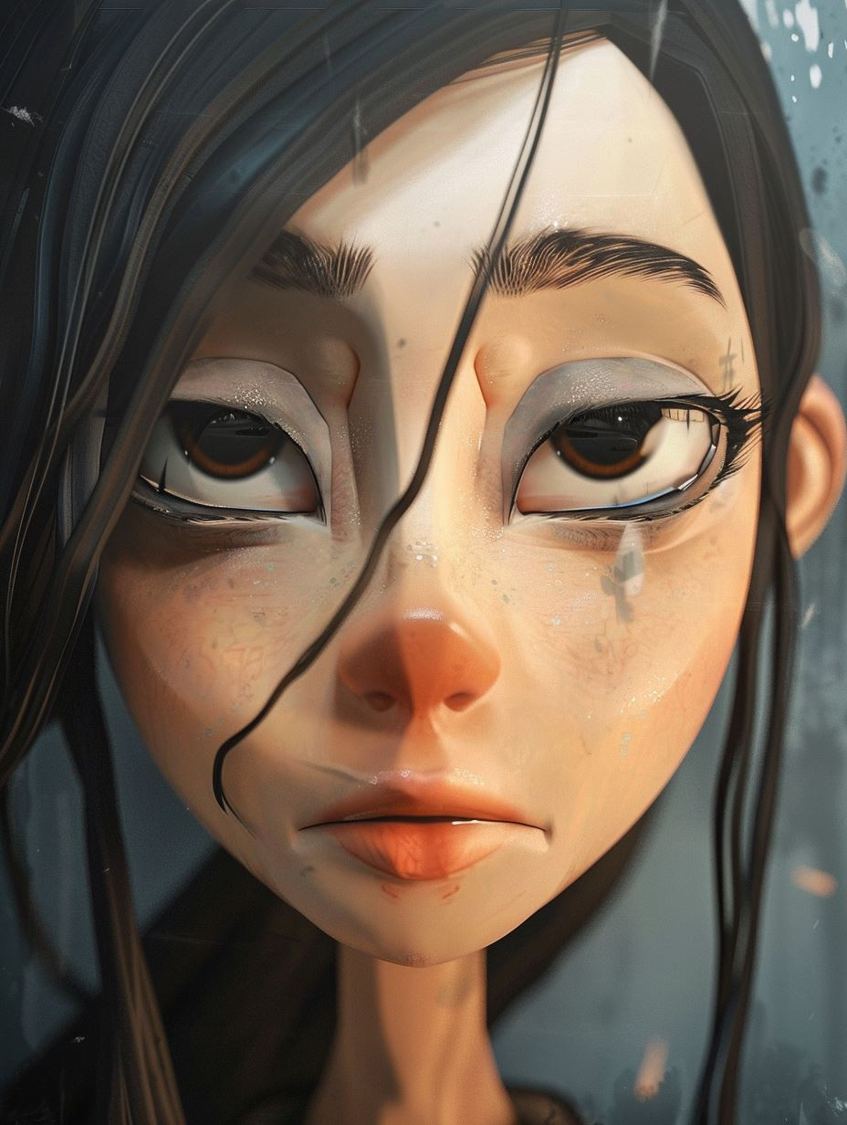 Ethereal Gaze of Crimson Desire - Image 4