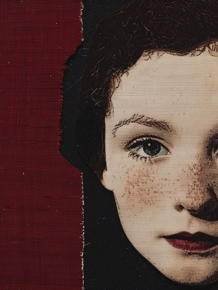 Vintage Textile Portrait Study