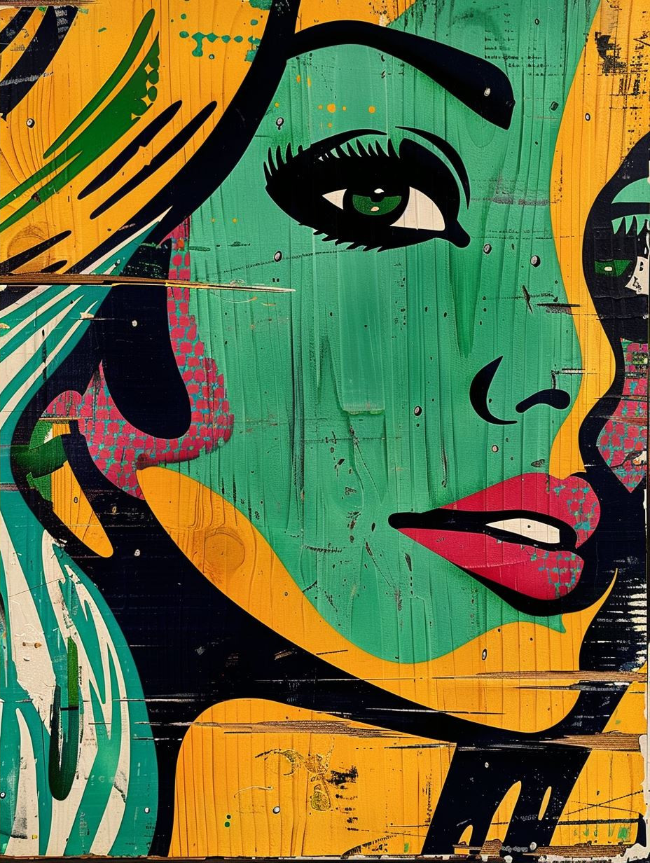 Vibrant Pop Art Women Quadriptych - Image 2
