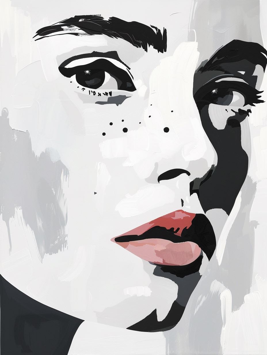 Modern Muse: A Four-Panel Portrait - Image 4