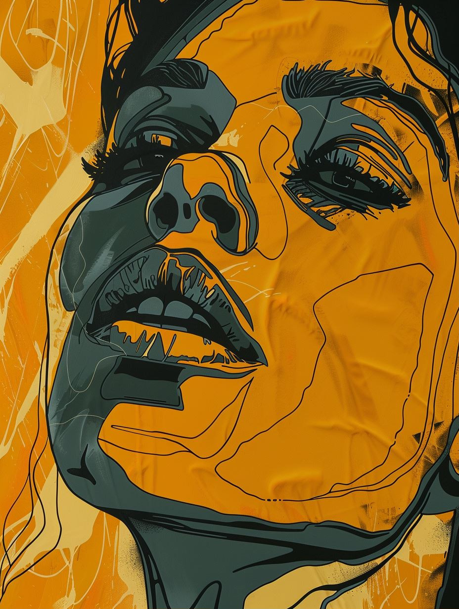 Golden Gaze: A Study in Contrast - Image 1