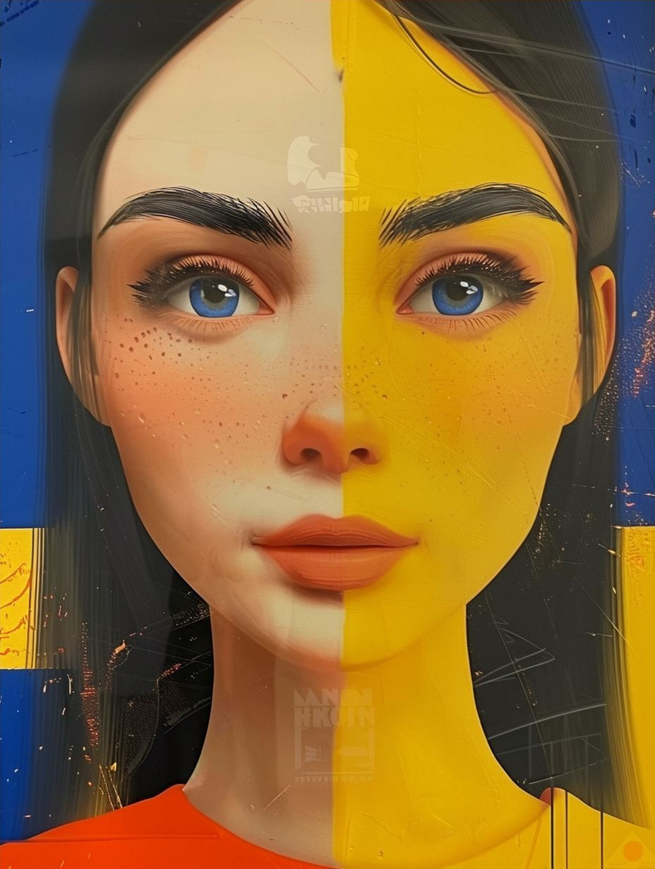 Digital Portraits of Stylized Female Faces - Image 4