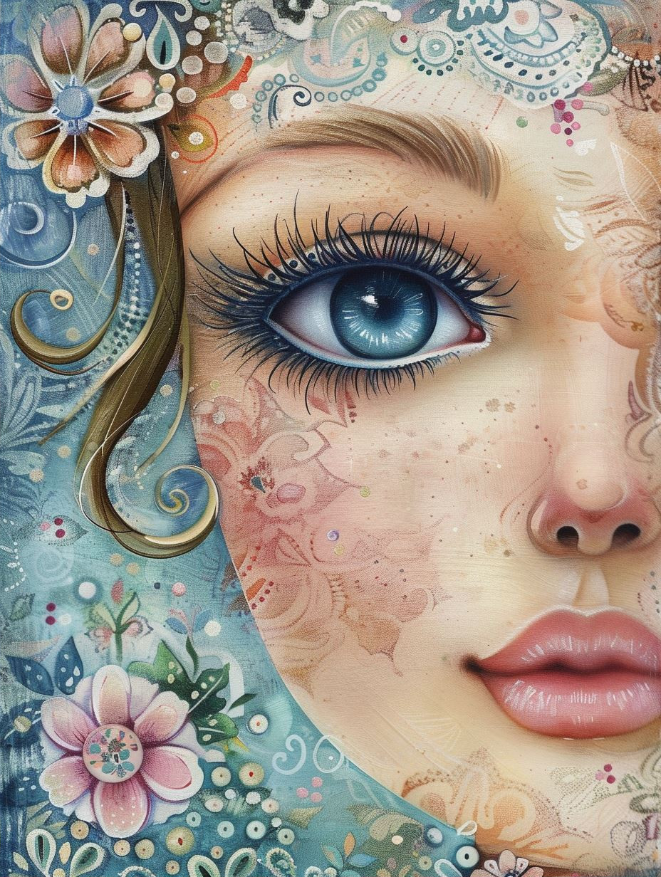Floral Ethereal Portraits of Dreamy Blue-Eyed Maidens - Image 2