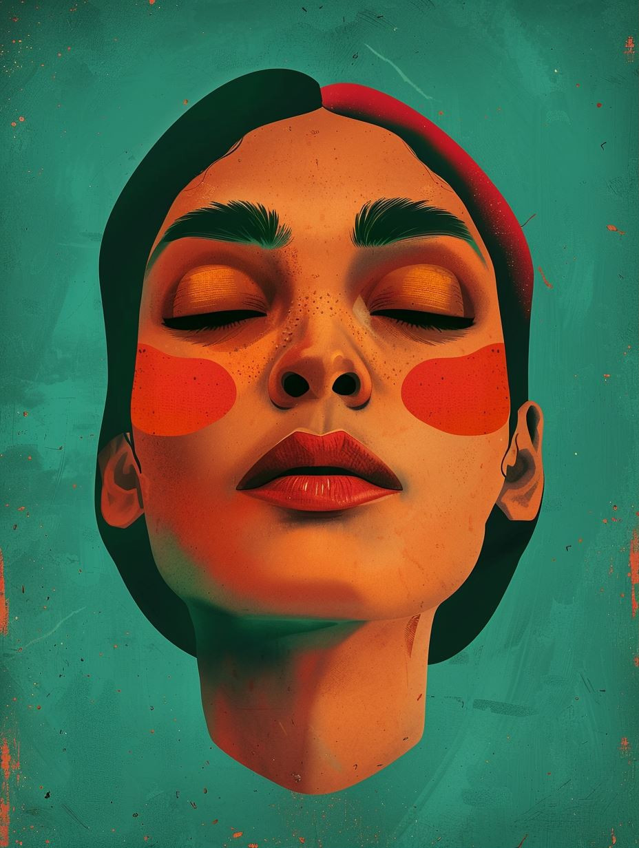 Surreal Teal Portrait Studies - Image 1