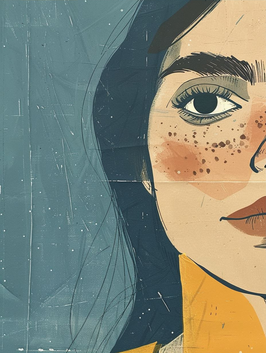 Modernist Blue Portrait Grid - Image 3