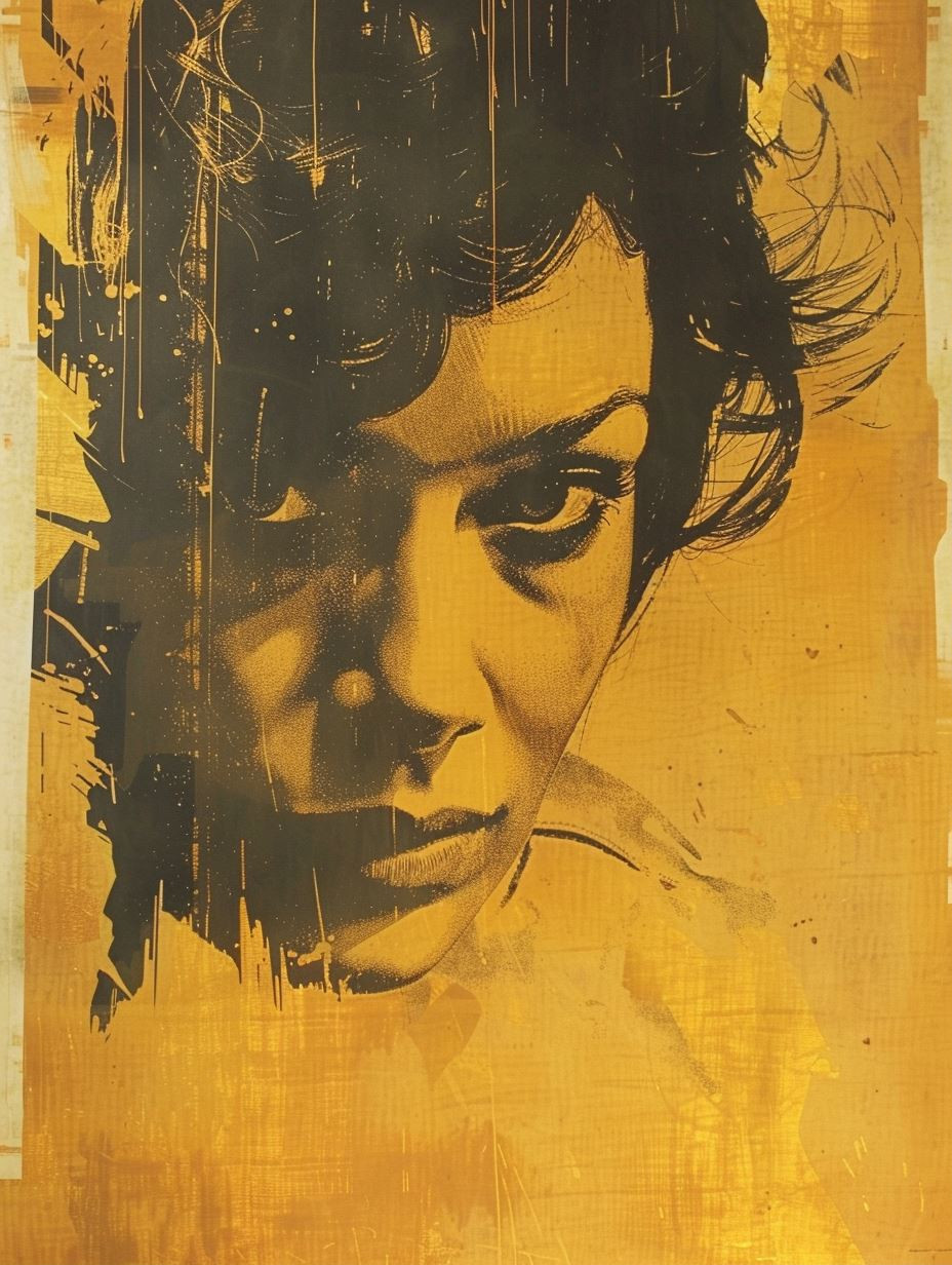 Golden Noir Urban Portrait - Image 1