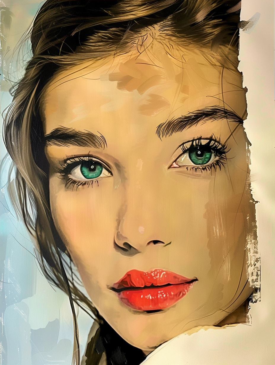 Ethereal Gazes in Digital Oil - Image 4