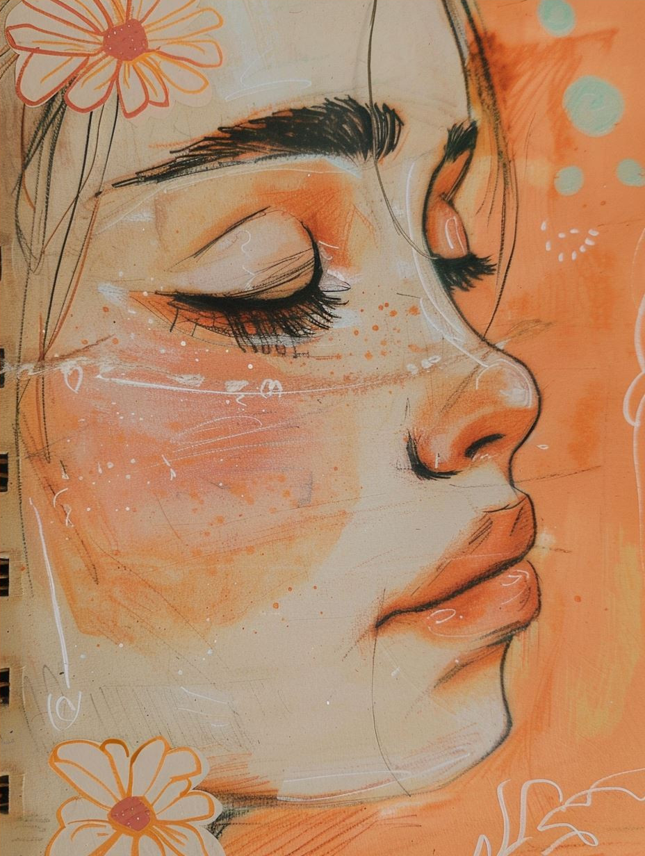 Ethereal Warm Watercolor Portraits - Image 4