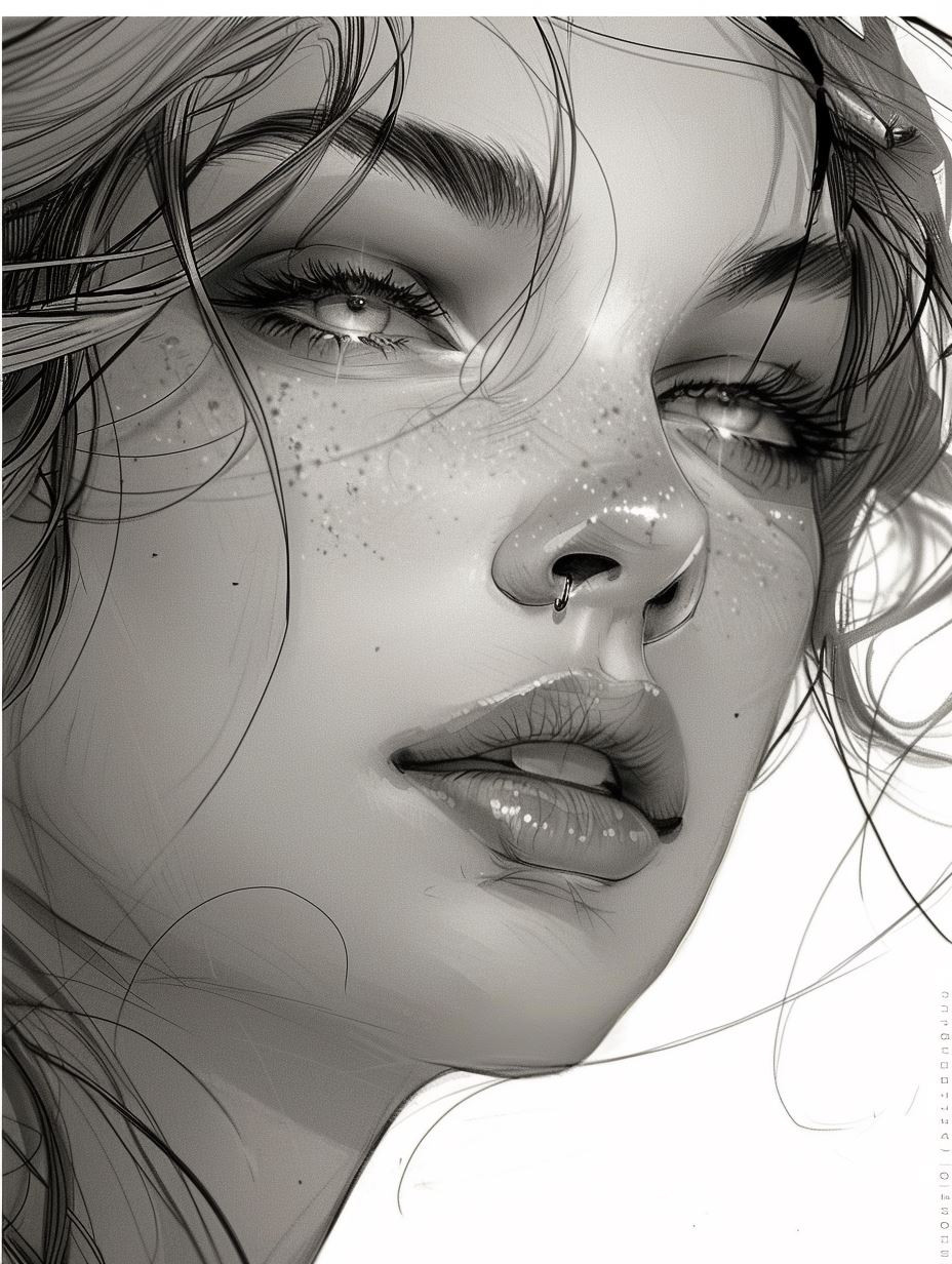 Monochrome Sketch Muse - Image 3