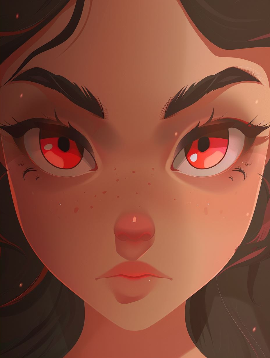 Ethereal Crimson Dream Portraits - Image 2