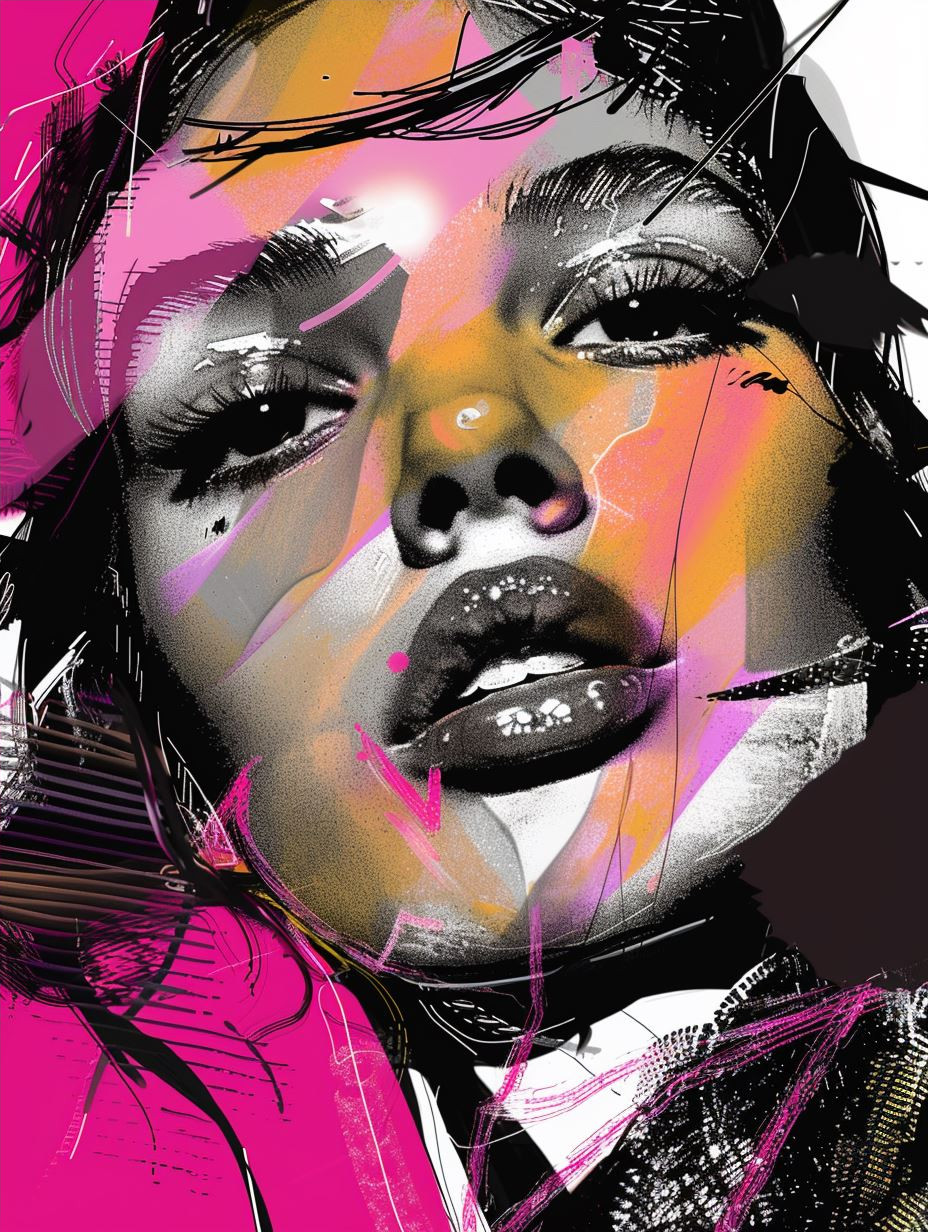Neon Visions: Abstract Female Portraits - Image 4