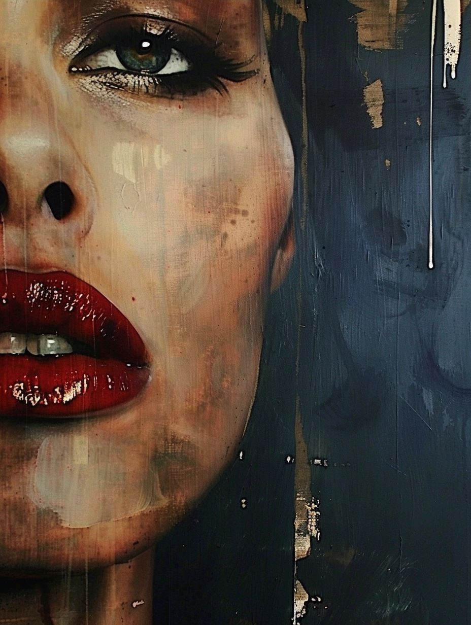 Fragmented Beauty Mixed Media Portrait - Image 3