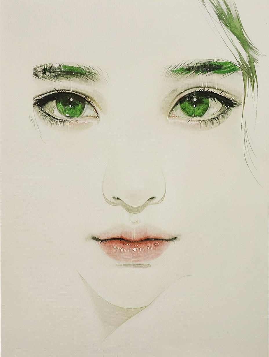Emerald Visions: A Study of Feminine Grace - Image 4