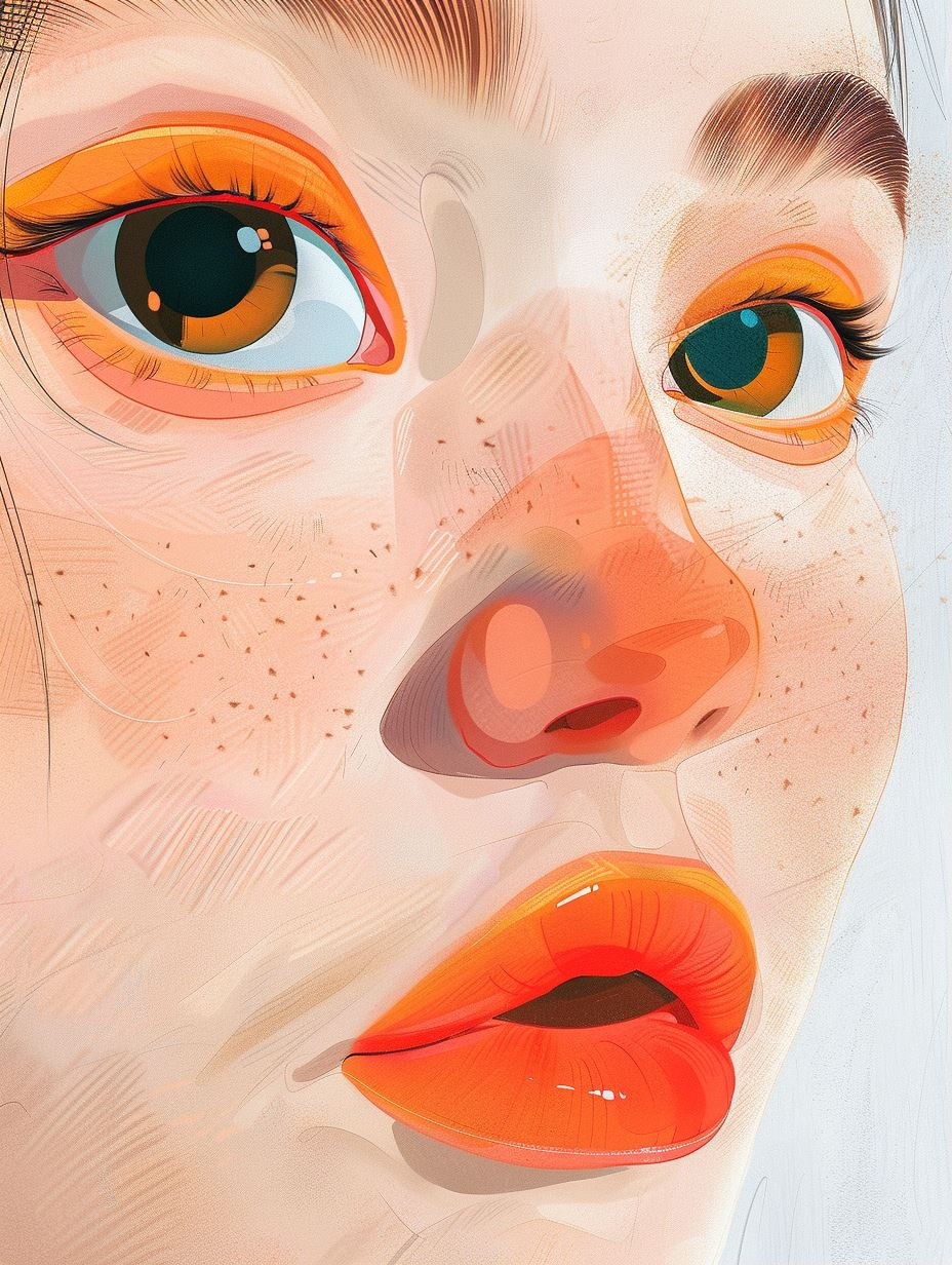 Vibrant Digital Portrait Studies - Image 1