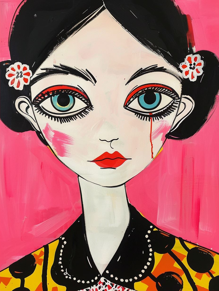 Whimsical Modernist Female Portraits - Image 2
