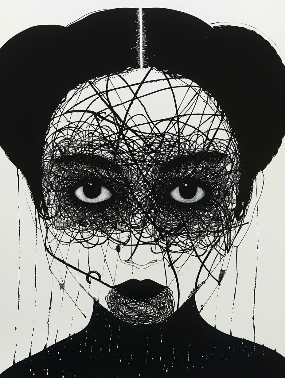 Abstract Linear Portraiture Study - Image 4