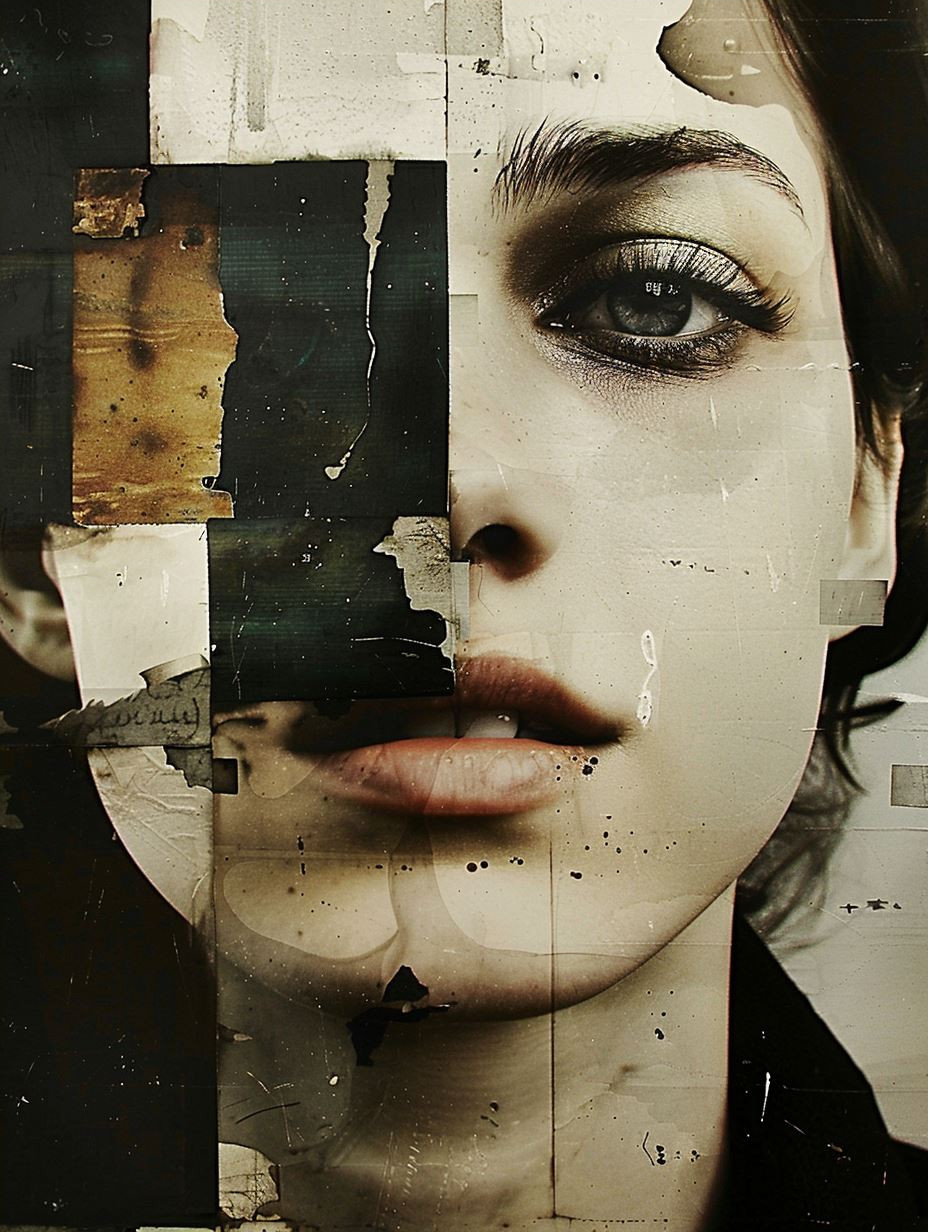 Fragmented Souls: A Collage of Gaze - Image 4