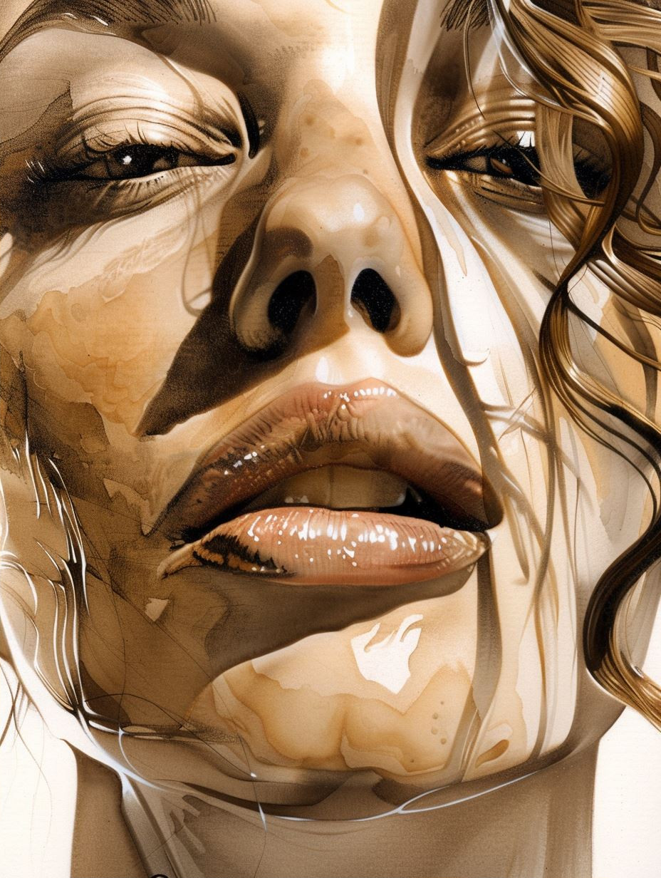 Liquid Gold Portrait Study - Image 2
