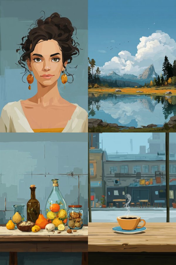 Azure Elegance Portrait