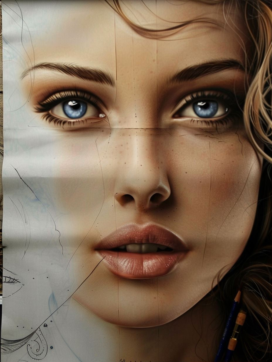 Hyper-Realistic Fragmented Portrait Study - Image 1