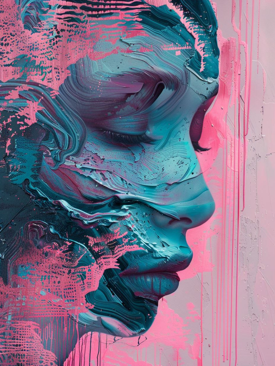 Neon Fluidity Portrait Study - Image 3